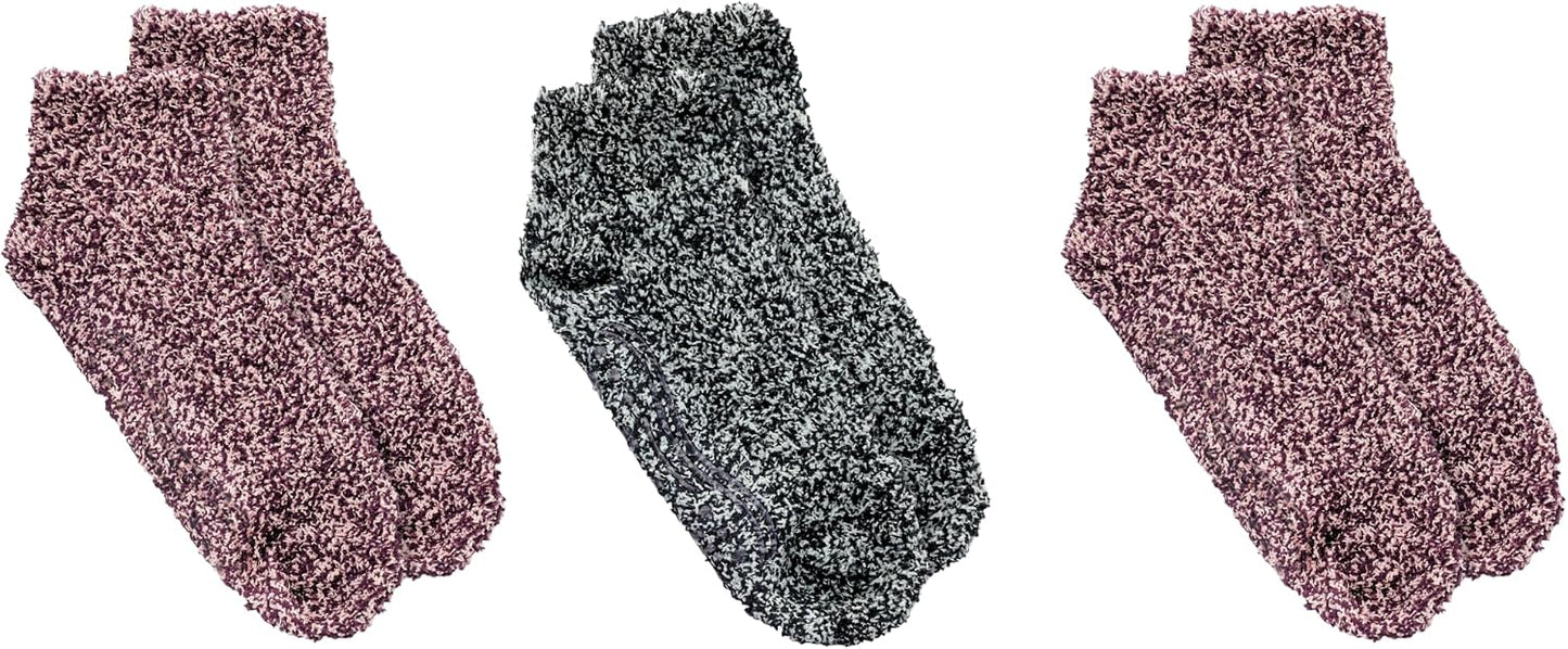 Dr. Scholl's Womens Low Cut Soothing Spa - Lavender & Vitamin E Infused 2 3 Pair Packs Bottom Grippers Sock, Blue, Pink/Blue, 4-10 US