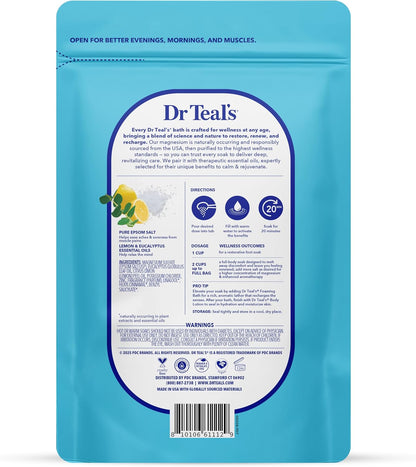 Dr Teal's Epsom Salt Magnesium Soak, Restorative Minerals with Magnesium, Potassium & Zinc, 3 lbs