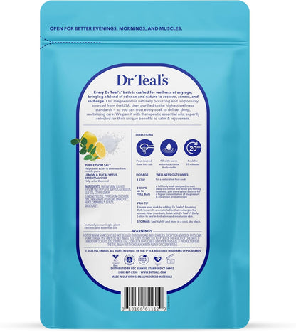 Dr Teal's Epsom Salt Magnesium Soak, Restorative Minerals with Magnesium, Potassium & Zinc, 3 lbs