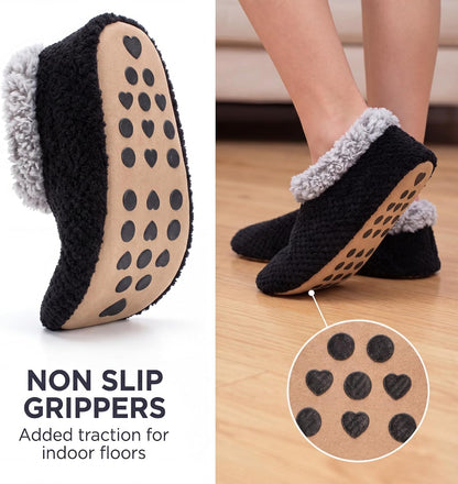 Cozylook Fuzzy Slippers for Women Indoor Soft Sole Slipper Socks