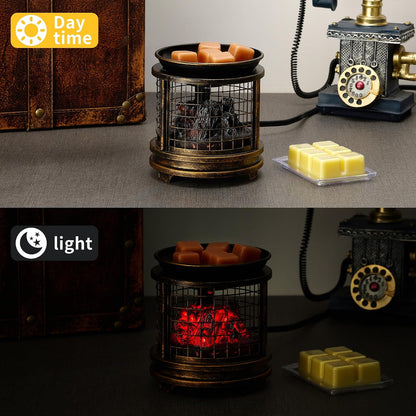 MOAFINA Wax Melt Warmer with Timer,Campfire Wax Warmer,4-in-1 Oil Burner Electric Candle Wax Warmer,Wax Warmer for Scented Wax Melts,Wax Melter Fragrance Warmer for Home Office Bedroom Gifts & Decor