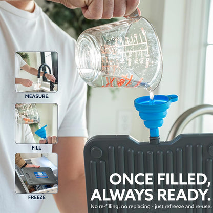 Cooler Shock Ice Packs - Reusable, Premium, Large Pack and Lunch Set for Long Term Use - Cools Faster Than Ice - Cooler Accessories