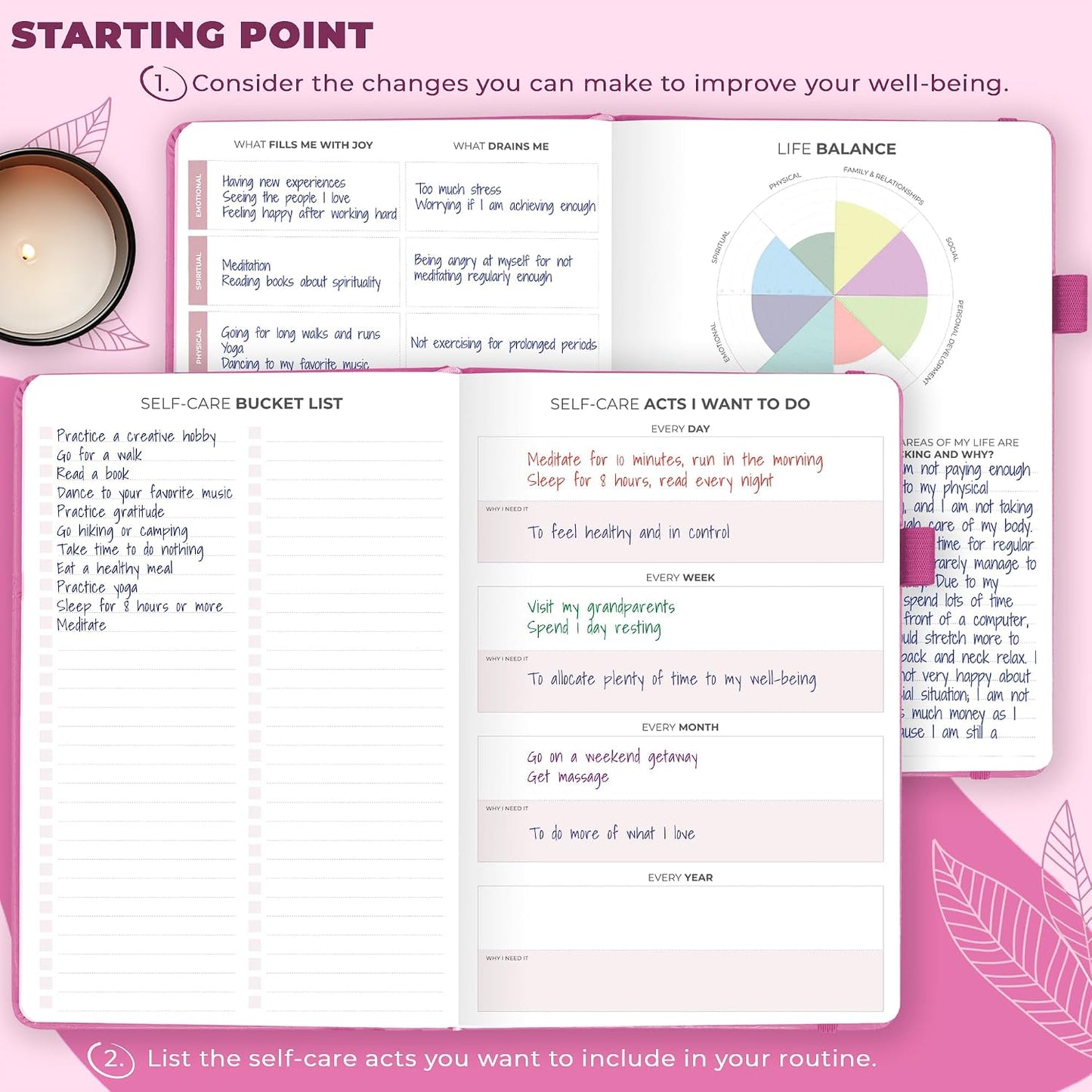 Clever Fox Self-Care Journal – Daily Reflection Notebook – Mental Health & Personal Development Planner, Meditation & Mood Log, A5 (Aquamarine)