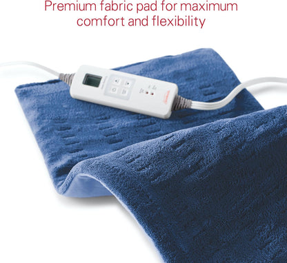 Sunbeam XL Back Neck and Shoulder Heat Therapy 12 x 24 with Auto Shut Off 6 Settings Machine-Washable Comfortable Microplush Fabric - Burgundy