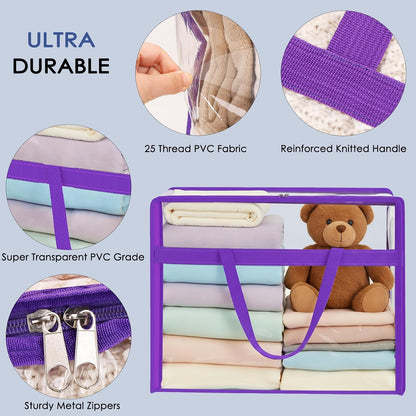 Blanket Storage Bags Extra Large 60L 4 Pack Clothes Organizer
