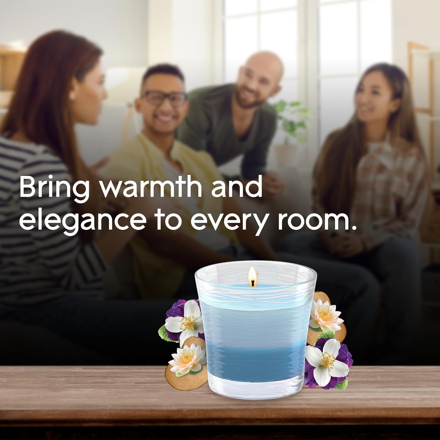 Glade 1-Wick Scented Candle Jar, Clean Linen, Air Freshener Infused with Essential Oils, 4.08 Oz, 2 Count
