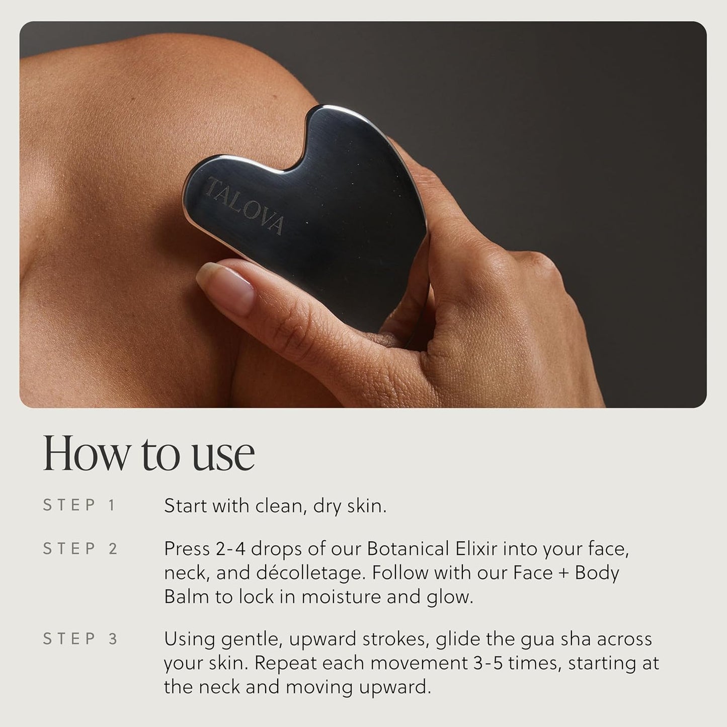 304 Stainless Steel Gua Sha Facial Tool, Face Massage Tool