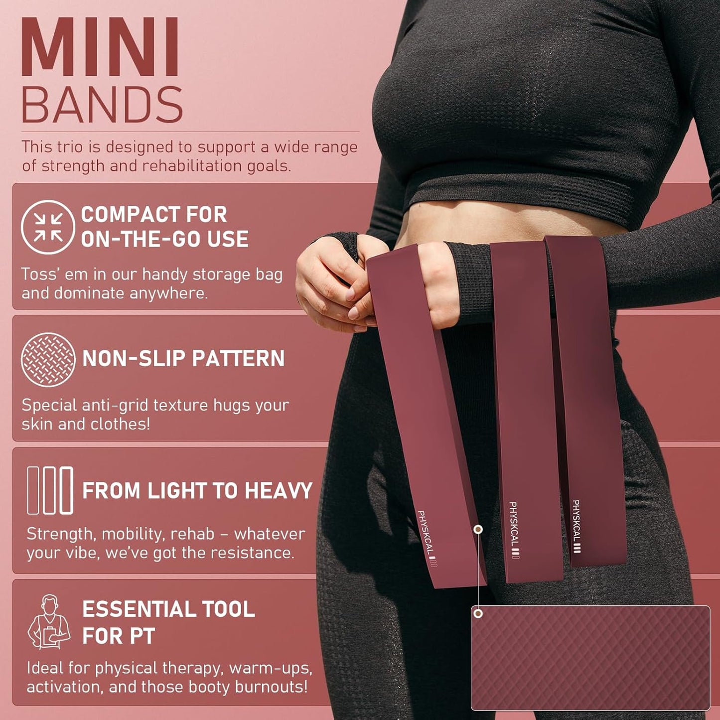 PhysKcal Pilates Kit, 15-Inch Pilates Ring with 1x Pilates Ball & 5X Bands | Aesthetic Home Pilates Equipment Set, Essential Kit for Beginners in Minimalist Style. Comes in Premium Packaging