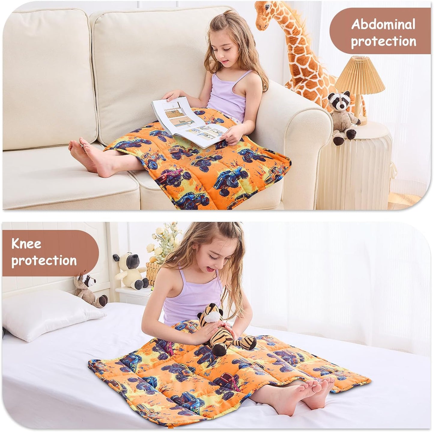 yescool Weighted Lap Pad 2 Pounds Weighted Lap Blanket, Space Plane Small Weighted Blanket, Weighted Throw Blanket Gifts for Travel Indoor Outdoor, 20"x30"