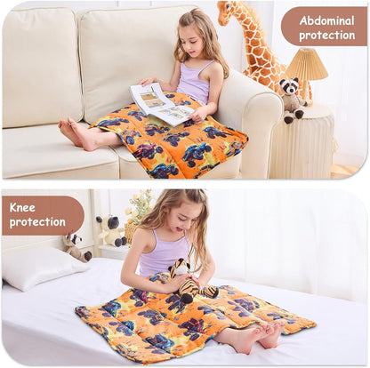 yescool Weighted Lap Pad 2 Pounds Weighted Lap Blanket, Space Plane Small Weighted Blanket, Weighted Throw Blanket Gifts for Travel Indoor Outdoor, 20"x30"