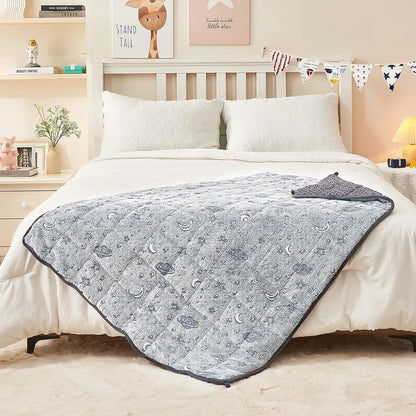 yescool Weighted Lap Pad 2 Pounds Weighted Lap Blanket, Space Plane Small Weighted Blanket, Weighted Throw Blanket Gifts for Travel Indoor Outdoor, 20"x30"