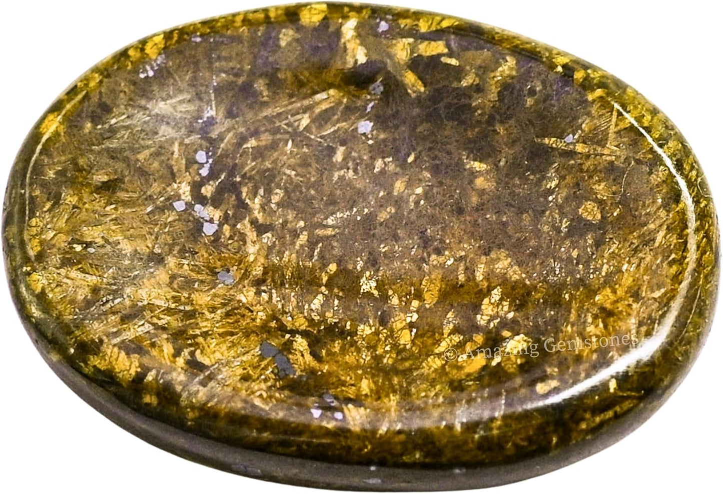 Amazing Gemstone Labradorite Thumb Worry Stone, Anxiety Stone, Healing Crystals - Piedra Crystal Fidget for Gift, Meditation, Calming, Relaxation, Stress Relief - Colors C