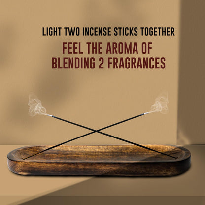 raajsee Wooden Rosewood Incense Holder - Incense Burner - Ash Catcher - Incense Stick Holder - Meditation & Yoga - Great Gift for Any Occasion Size 11x4 inch (Seven Chakra White)