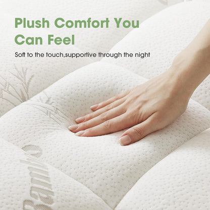 Mattress Pad Queen Size, Cooling Pillow Top Mattress Topper, Ultra Soft Viscose Made from Bamboo, Breathable for Hot Sleepers, Deep Pocket 8"-20", Green