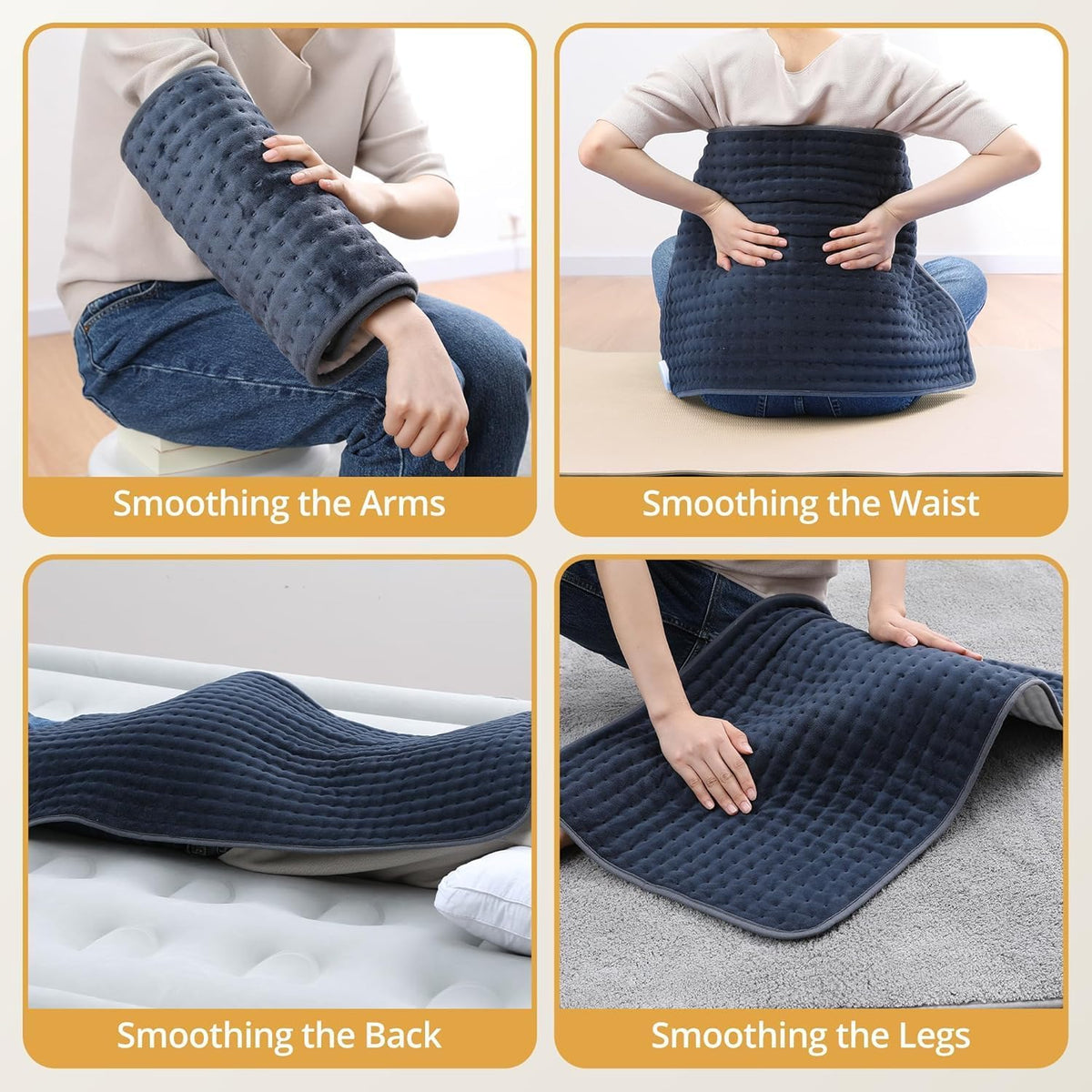 Heating Pad for Back Pain Relief, FSA Eligible HSA,17" x 33" Extra Large Heating Pads for Cramps, Electric Heating Pad with 6 Temperature Controller, Moist & Dry Heat, Auto Shut-Off, Machine Washable