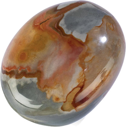 KALIFANO Palm Stone with Healing & Calming Effects - AAA+ Grade High Energy Worry Stone with Information Card - Reiki Crystal Used for Courage (Family Owned and Operated)