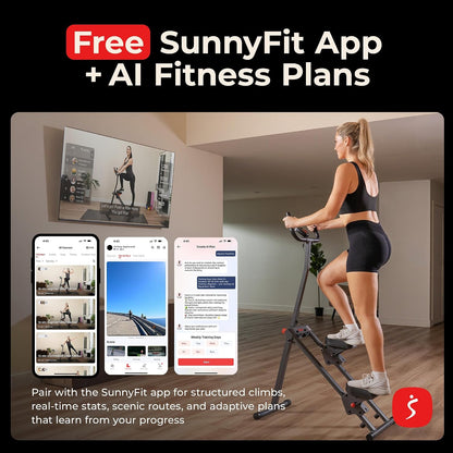 Sunny Health & Fitness Foldable Stair Climber with Extended Step Range