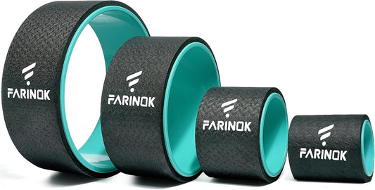 Yoga Wheel Set of 3+1, Upgraded 10MM Thick Back Wheels for Pain Relief