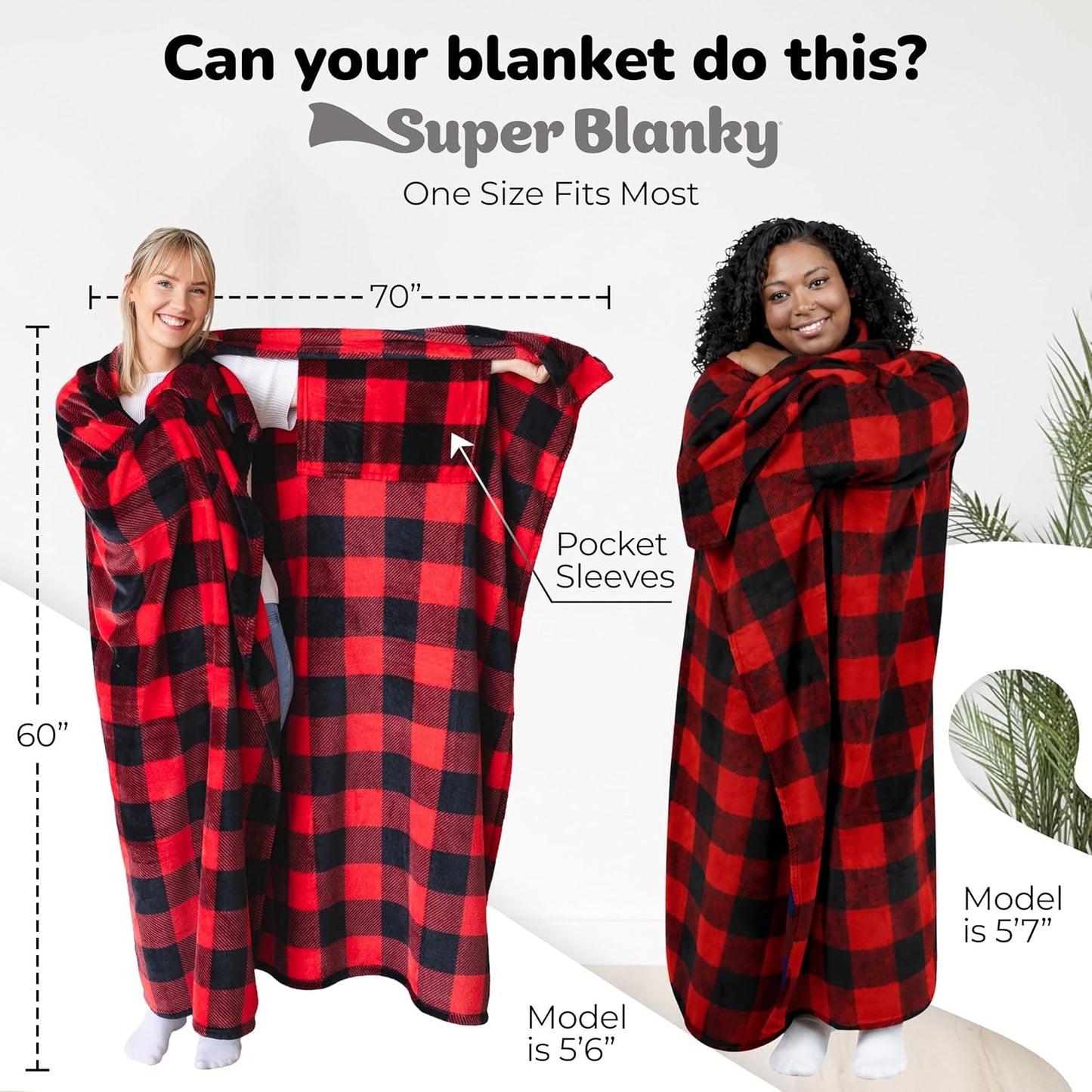 Super Blanky Wearable Blankets for Women & Men, Graduation Day Gift for Her, Cozy Gifts for Women, Wife Birthday Gifts Ideas