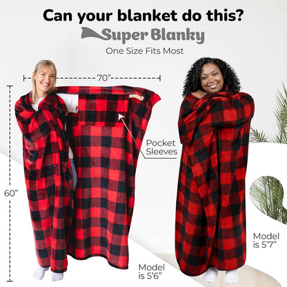Super Blanky Wearable Blankets for Women & Men, Graduation Day Gift for Her, Cozy Gifts for Women, Wife Birthday Gifts Ideas