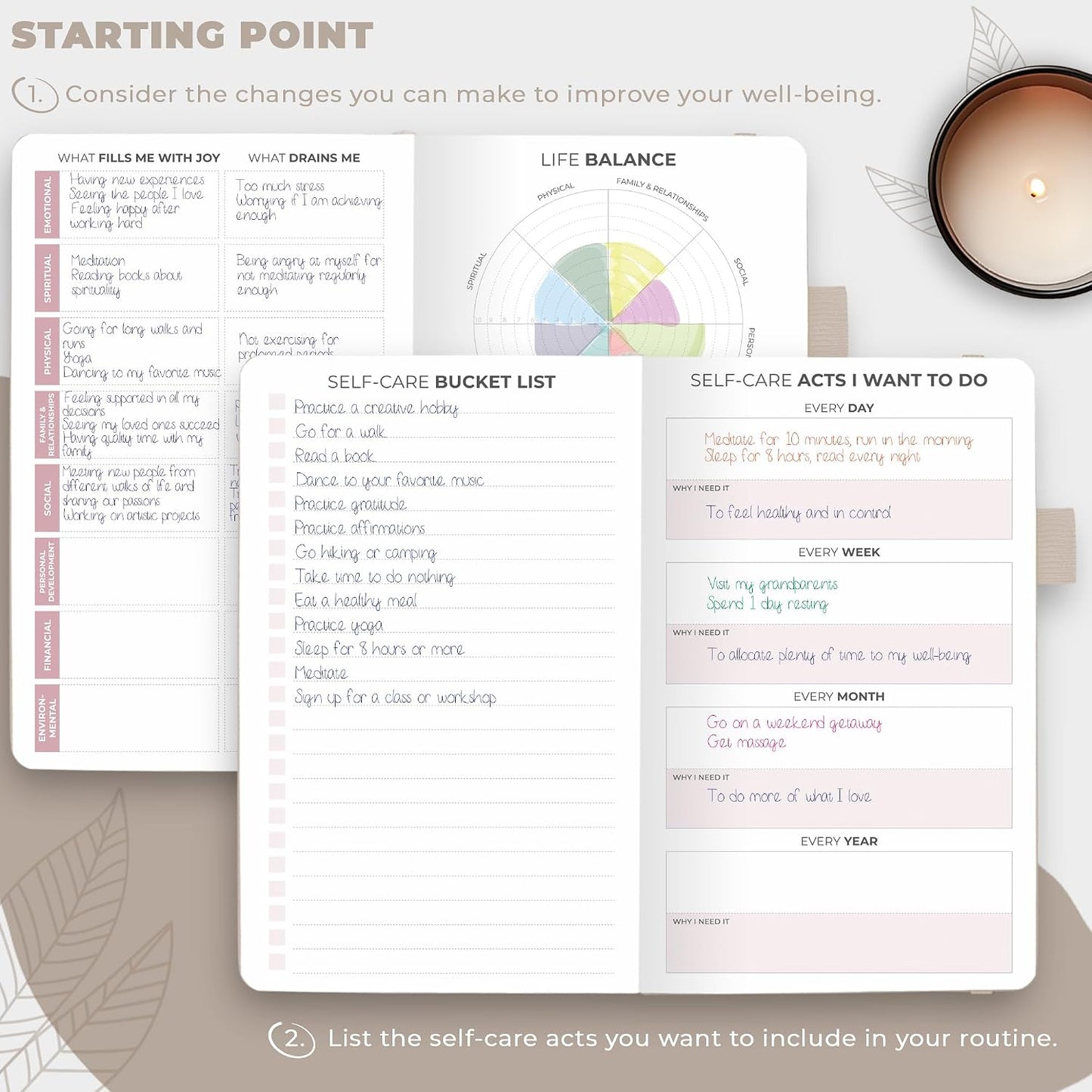 Clever Fox Self-Care Journal – Daily Reflection Notebook – Mental Health & Personal Development Planner, Meditation & Mood Log, A5 (Aquamarine)