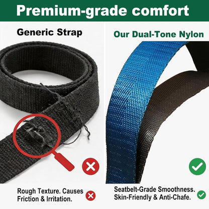 Acozycoo Stretching Strap with Loops,Non-Elastic Yoga Strap for Physical Therapy,Knee Replacement Recovery & Plantar Fasciitis,Leg Stretcher Band for Flexibility & Hamstring Rehab
