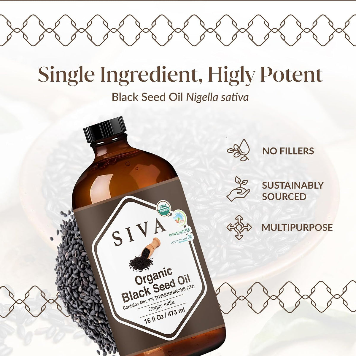 Siva Lavender Essential Oil, Huge Bottle, Large Size, 16 Fl Oz (473 ml)