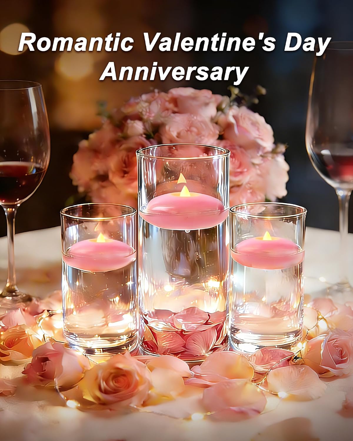 Homemory 24 Pack 3” Flameless Led Floating Candles, 200 Hour White Battery Operate Waterproof Tealights for Cylinder Vases, Centerpieces at Wedding Decor, Party, Pool