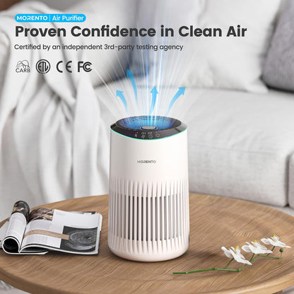 Air Purifiers for Bedroom Home for Smoke Pet Dander Odors 2 Pack Ivory
