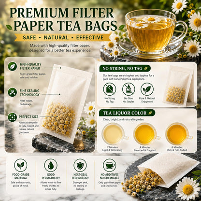 WOTIHA 75 Count Premium Chamomile Tea Bags - Pure Natural Chamomile Flowers, Supports Sleep & Relaxation, Eases Digestion, Caffeine-Free, Additive-Free, Sugar-Free, Vegan, Non-GMO.