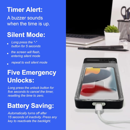 Phone Lock Box, Timed Lock Box Cell Phone Locker