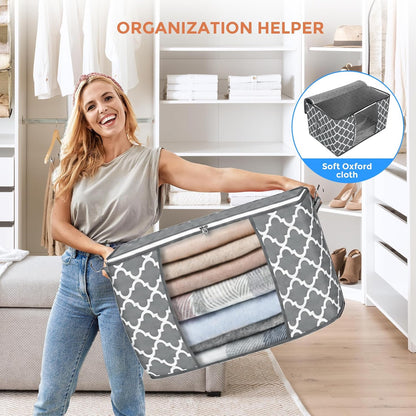 90L Large Storage Bags, Clothes Storage Bins Closet Organizers
