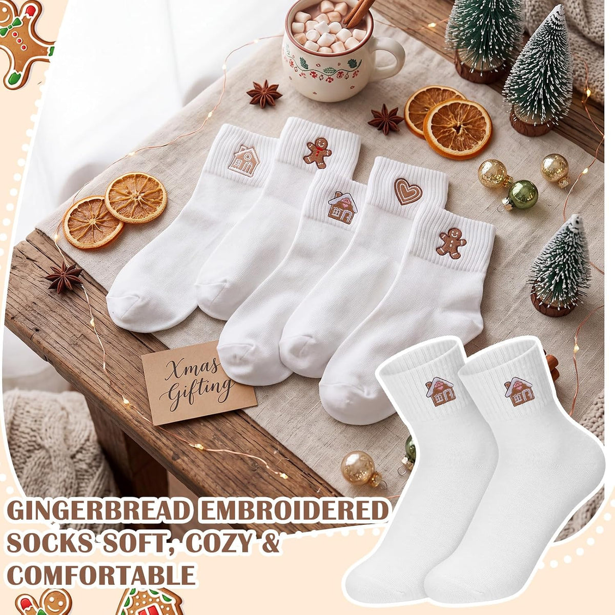 Eurzom 10 Pairs Socks Womens Crew Elastic Ankle Length Cotton Socks Aesthetic Cute Lightweight Low Cut Gifts for Women - Colors A