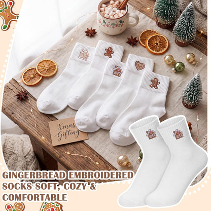 Eurzom 10 Pairs Socks Womens Crew Elastic Ankle Length Cotton Socks Aesthetic Cute Lightweight Low Cut Gifts for Women - Colors A