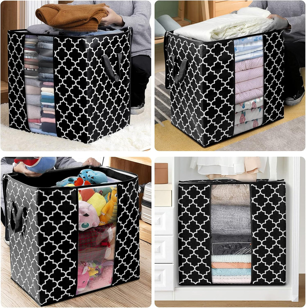 Storage Bags 3 Pack 100L Clothes Organization and Storage Containers