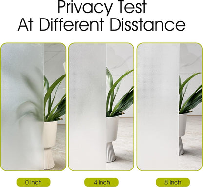 KESPEN Total Blackout Window Film Privacy Static Cling 100% Light Blocking Room Darkening Window Cover Heat Control Anti-UV Glass Sticker Window Tint for Home with Grid Line, 17.5 Inch X 6.5 Feet