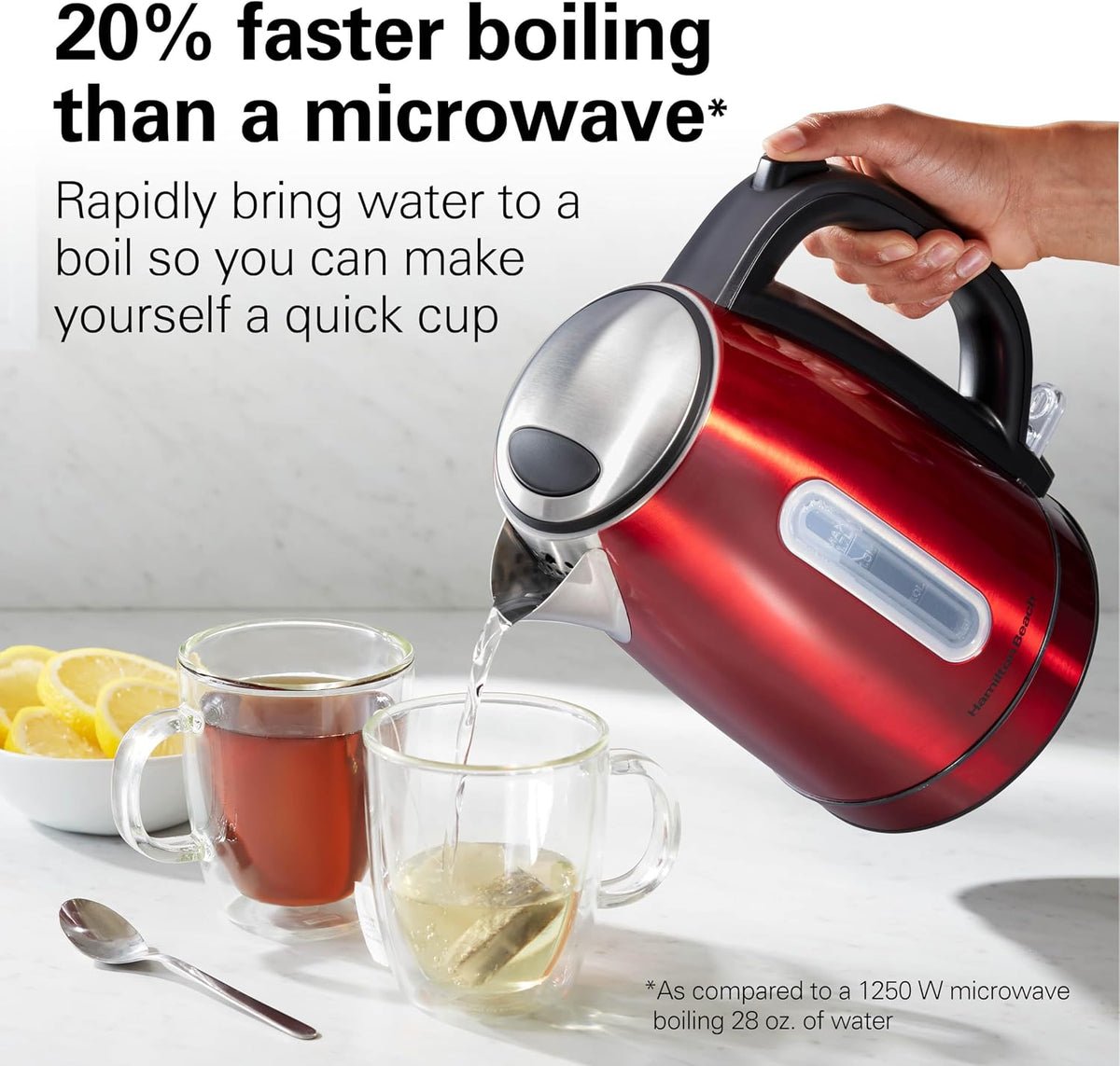 Hamilton Beach 1.7 Liter Electric Tea Kettle, Water Boiler & Heater