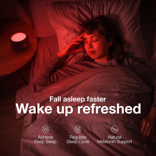 Helight Red Light Therapy Sleep Device – 630nm Pure Red Light Lamp Sleep Aid to Support Deep Relaxation – Rest Lamp Backed by Science for Adults & Kids Bedrooms
