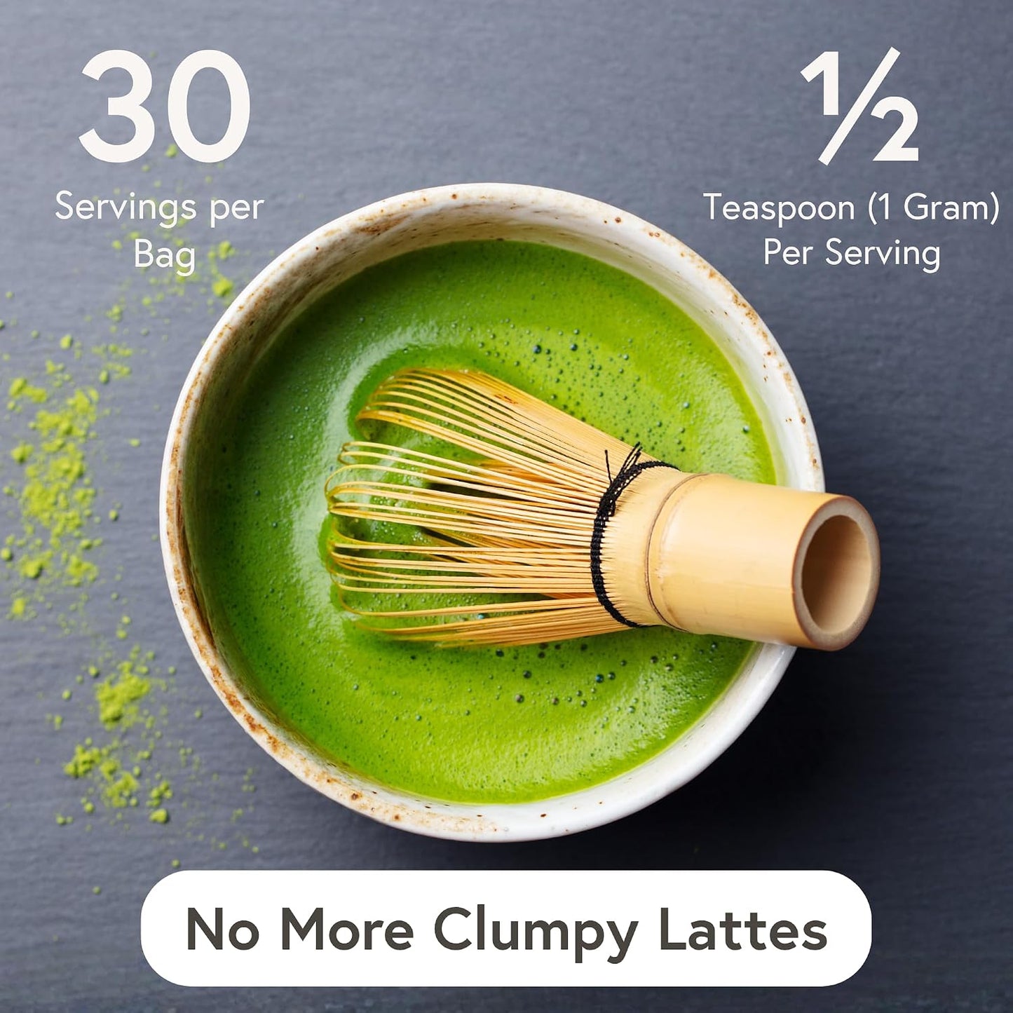 Matchabar Matcha Powder (30g) - Ceremonial Grade Authentic Japanese Matcha Green Tea - Matcha Green Tea Harvested in Japan - Matcha Tea Powder Latte - Zero Sugar, Vegan & 0 Calories