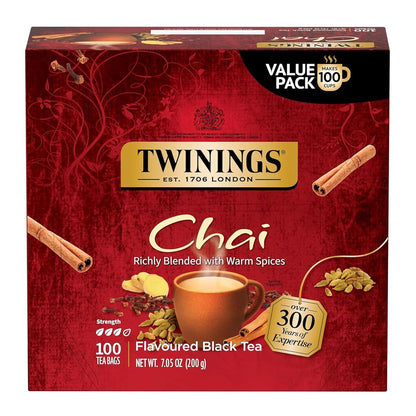 Twinings Pure Camomile Herbal Tea Individually Wrapped Bags, 100 Count (Pack of 1), Delicate for Pure Relaxation, Naturally Caffeine-Free, Enjoy Hot or Iced, 100 Teabags