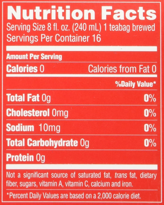 Dynasty 100% Natural Chinese Restaurant Tea Net Weight 1.13 oz. (32g) pack of 16 teabags