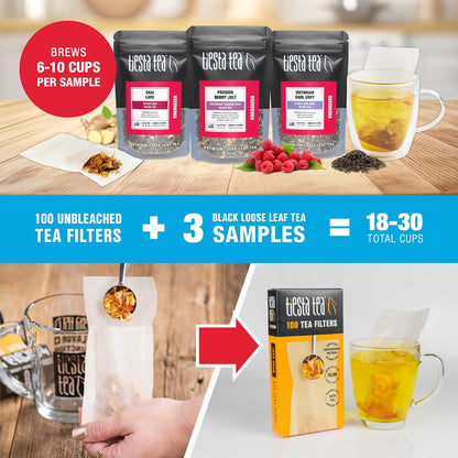 Tiesta Tea Premium Starter Loose Leaf Sampler Kit - Classic Tea Blends
