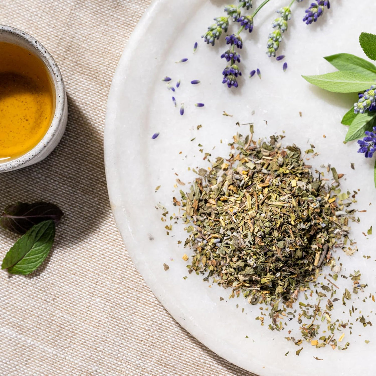 Rishi Tea Lavender Mint Organic Herbal Sachet Tea Bags, Caffeine Free, 50ct