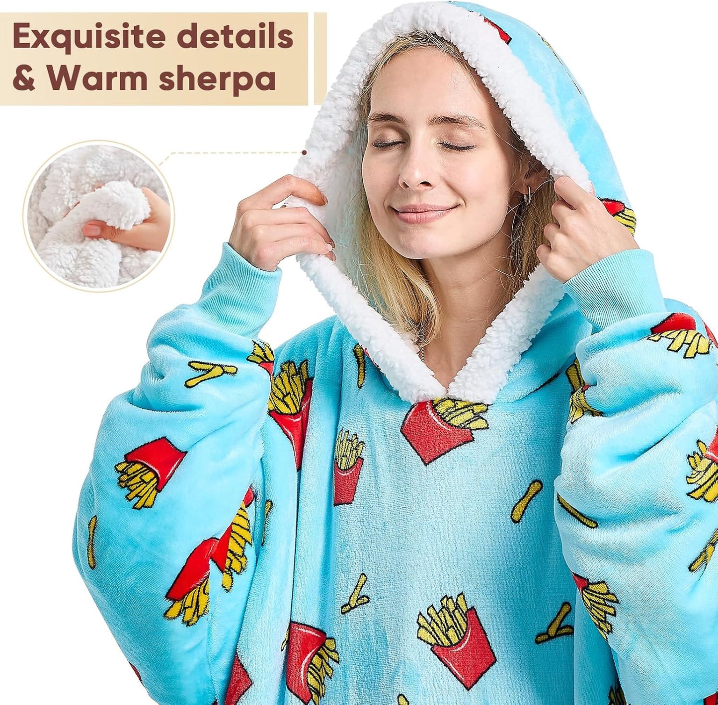 yescool Wearable Blanket Hoodie as Christmas Birthday Gifts for Women Mom - Colors A