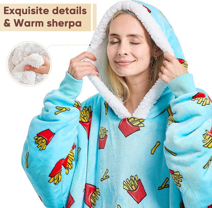 yescool Wearable Blanket Hoodie as Christmas Birthday Gifts for Women Mom - Colors A