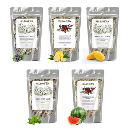 Nelson's Tea Chai Sampler Pack 5 Flavors Variety Loose Leaf Tea, Sample