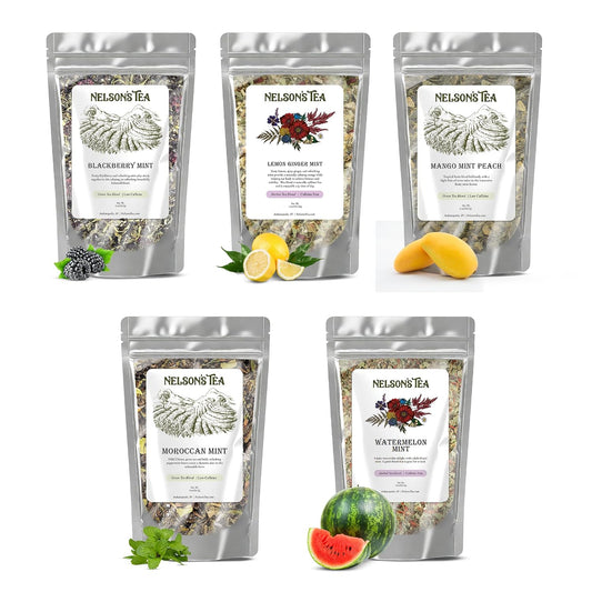 Nelson's Tea Chai Sampler Pack 5 Flavors Variety Loose Leaf Tea, Sample