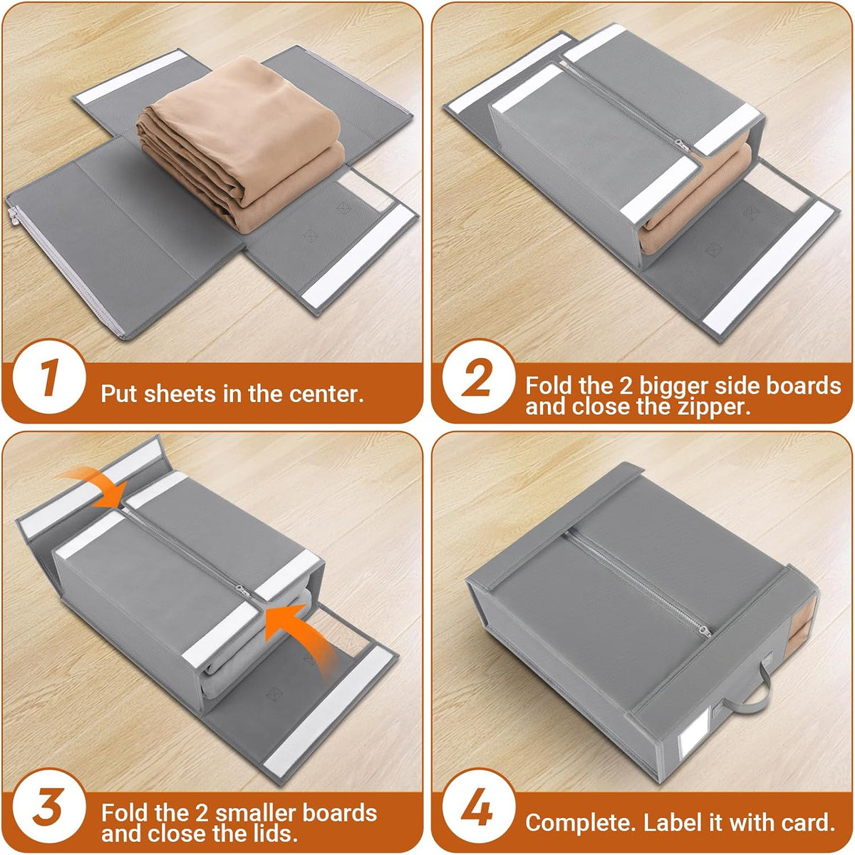 StorageTastic Bed Sheet Closet Organizers and Storage Under Bed Storage