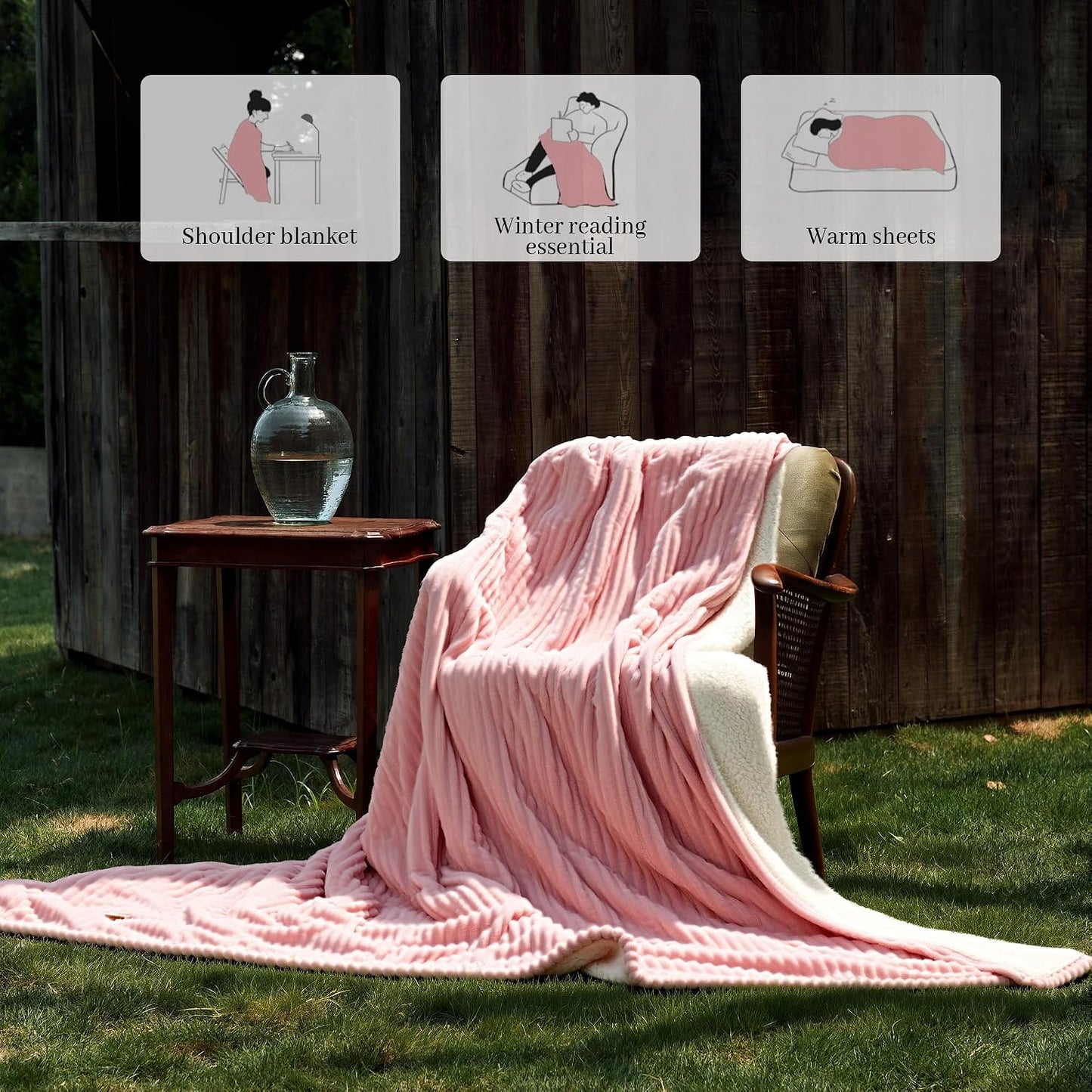 Texciting Heated Blanket Electric Blanket Throw 50''X60''-Heating Throw with 9 Heat Settings-2-10 Hours Auto Off,ETL Certified,Machine Washable (Green)
