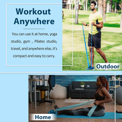 Resistance Bands for Physical Therapy, Bands for Working Out, Latex Free Elastic and Exercise Bands Set for Stretching, Suitable for Rehab, Yoga, Pilates, Gym, Home Exercise